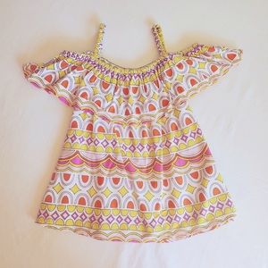 Girls Abstract Peasant Top